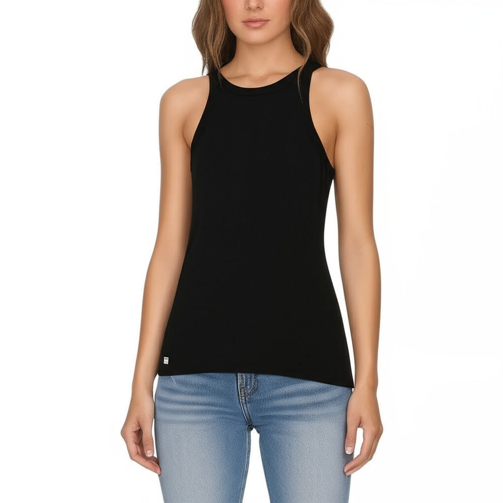 NWT Favorite Daughter Tank Top Womens Size XL Black Ribbed Knit